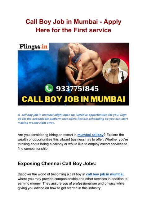 call boy job apply